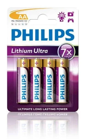 Philips baterie AA Ultra lithium - 4ks Philips baterie AA Ultra lithium - 4ks