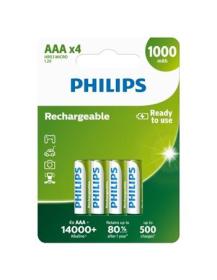 Philips dobíjecí baterie AAA 1000mAh, NiMH - 4ks Philips dobíjecí baterie AAA 1000mAh, NiMH - 4ks