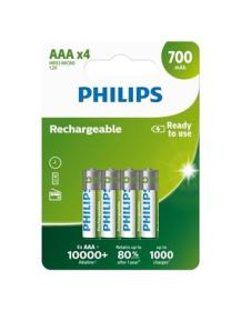 Philips dobíjecí baterie AAA 700mAh, NiMH - 4ks Philips dobíjecí baterie AAA 700mAh, NiMH - 4ks