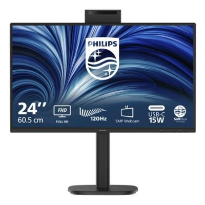 Philips LCD 24B2N3200JH 23,8" IPS/1920x1080@120Hz/4ms/300cd/VGA/HDMI/DP/4xUSB/Webcam/Repro/Pivot/HAS/5 let