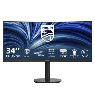 Philips LCD 34B2N3500C 34" zakřivený VA/3440x1440@120Hz/4ms/350cd/2xHDMI/DP/USB/Repro/HAS/5 let