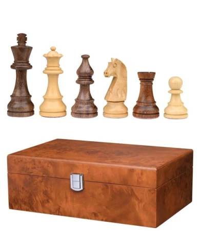 Philos Spiele Titus č. 4 65 mm šachové figury s mahagonovou krabičkou
