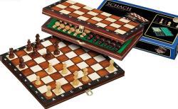 Philos Spiele Šachy drevené cestovné 27cm