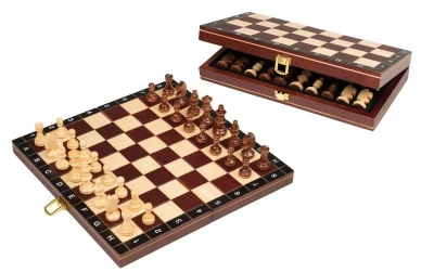 Philos Spiele Šachy dřevěné cestovní 27cm