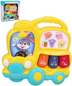 Piánko baby autobus hudební s melodiemi na baterie Světlo Zvuk Piánko baby autobus hudební s melodiemi na baterie Světlo Zvuk