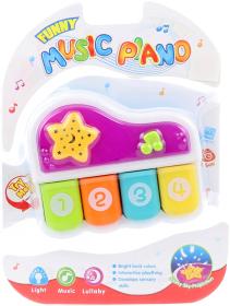 Pianko dětské klávesy s projektorem na baterie Světlo Zvuk 2 barvy