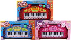 Piánko dětský keyboard klávesy na baterie 3 barvy Zvuk