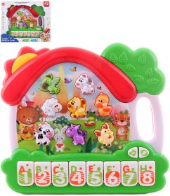 Piánko dětský keyboard naučný zvířátka na baterie Světlo Zvuk AJ Piánko dětský keyboard naučný zvířátka na baterie Světlo Zvuk AJ