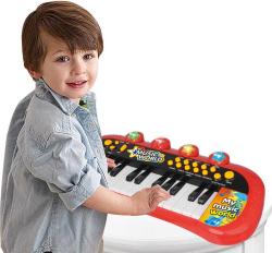 Piánko elektronické 35cm dětský keyboard (klávesy) na baterie Světlo Zvuk