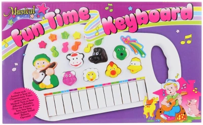 Piánko zvířátka baby keyboard se zvuky zvířátek a melodiemi na baterie Zvuk