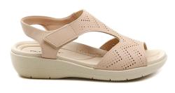 Piccadilly 239030-1 béžové dámské nadměrné sandály šíře H