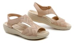 Piccadilly 239030-1 béžové dámské nadměrné sandály šíře H