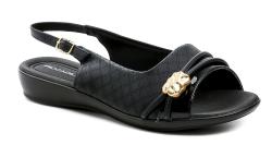 Piccadilly 500408-1 čierne dámske nadmerné sandále šírka H