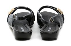 Piccadilly 500408-1 čierne dámske nadmerné sandále šírka H