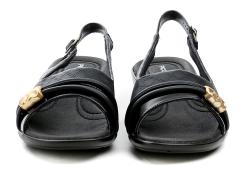 Piccadilly 500408-1 čierne dámske nadmerné sandále šírka H