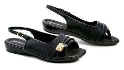 Piccadilly 500408-1 čierne dámske nadmerné sandále šírka H