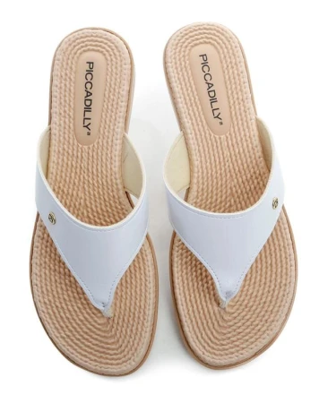 Piccadilly 513006-1 bílé dámské žabky