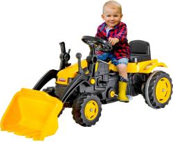 PILSAN Traktor auto šlapací žlutý 125×51×51cm buldozer s přední lžící
