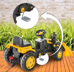 PILSAN Traktor auto šlapací žlutý 125×51×51cm buldozer s přední lžící