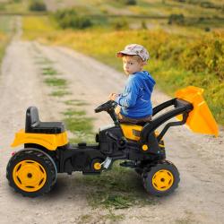 PILSAN Traktor auto šlapací žlutý 125×51×51cm buldozer s přední lžící
