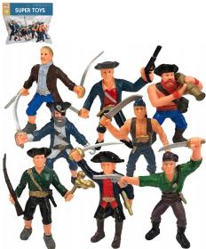 Piráti se zbraněmi plastové akční figurky 9cm set 8ks v sáčku Piráti se zbraněmi plastové akční figurky 9cm set 8ks v sáčku