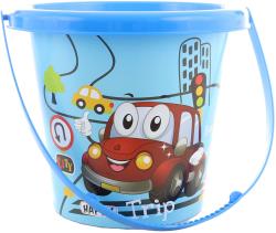 Pískový set kyblík 15cm s formičkou a 2 nástroji Auto sada na písek 4ks