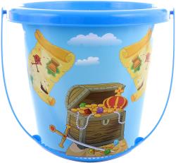 Pískový set kyblík 15cm s formičkou a 2 nástroji Pirát sada na písek 4ks