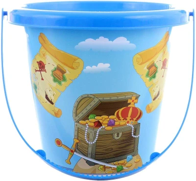 Pískový set kyblík 15cm s formičkou a 2 nástroji Pirát sada na písek 4ks