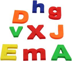 Písmenka magnetická barevná set 52ks abeceda v sáčku plast