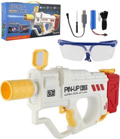Pistole dětská set vodní blaster na vodu + ochranné brýle na baterie Zvuk USB Pistole dětská set vodní blaster na vodu + ochranné brýle na baterie Zvuk USB