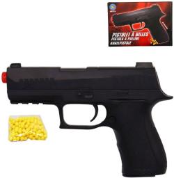 Pistole kuličkovka 20cm černý revolver na kuličky set s náboji Pistole kuličkovka 20cm černý revolver na kuličky set s náboji