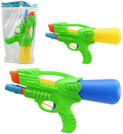 Pistole vodní 28cm se zásobníkem na vodu 2 barvy plast v sáčku Pistole vodní 28cm se zásobníkem na vodu 2 barvy plast v sáčku
