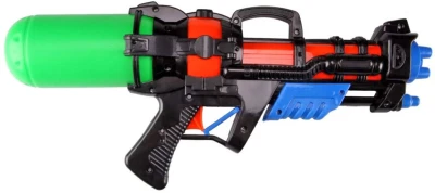 Pistole vodní s nádržkou 38cm se zásobníkem na vodu 2 barvy
