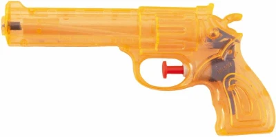 Pistolka dětská vodní barevná stříkací 17cm transparentní 3 barvy