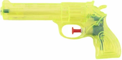 Pistolka dětská vodní barevná stříkací 17cm transparentní 3 barvy