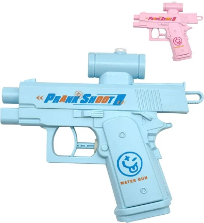 Pistolka dětská vodní stříkací 16cm se zásobníkem na vodu 2 barvy
