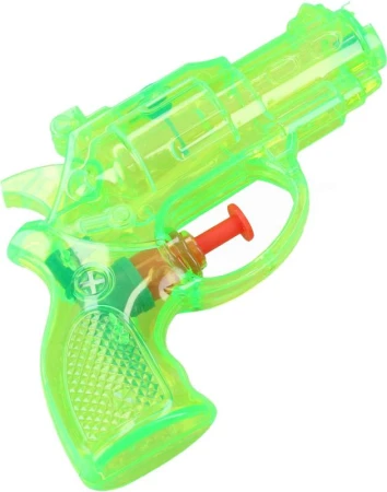 Pistolka dětská vodní stříkací revolver 13cm průhledný na vodu 4 barvy