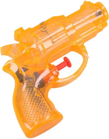 Pistolka dětská vodní stříkací revolver 13cm průhledný na vodu 4 barvy