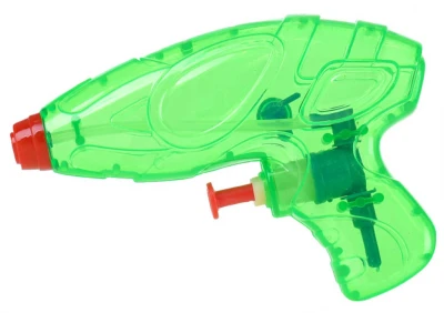 Pistolka vodní stříkací 12cm se zásobníkem na vodu průhledná 4 barvy
