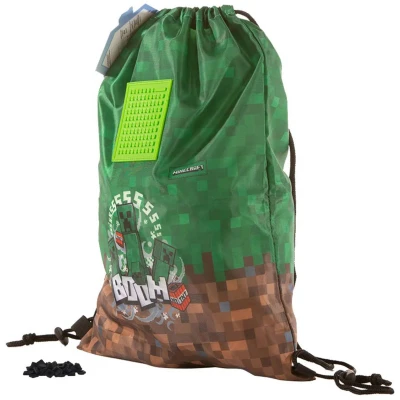 PIXIE CREW MINECRAFT Vak stahovací batůžek na záda + 30 pixelů