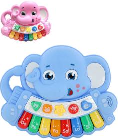 PL Baby pianko slon dětský keyboard na baterie Světlo Zvuk 2 barvy PL Baby pianko slon dětský keyboard na baterie Světlo Zvuk 2 barvy