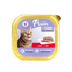 Plaisir Cat hovězí, vanička 100 g Plaisir Cat hovězí, vanička 100 g