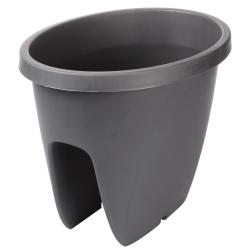 Plastkon Balconia OVI balkónový květináč antracitová Plastkon Balconia OVI balkónový květináč antracitová