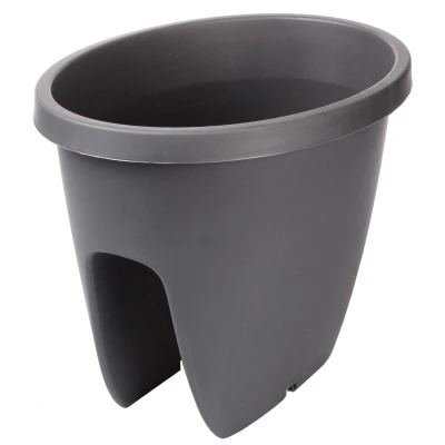 Plastkon Balconia OVI balkónový květináč antracitová Plastkon Balconia OVI balkónový květináč antracitová
