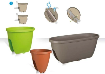 Plastkon Balconia OVI balkónový květináč antracitová