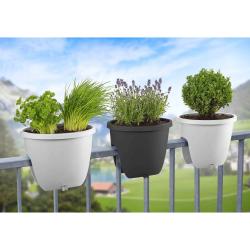 Plastkon Balconia OVI balkónový květináč antracitová