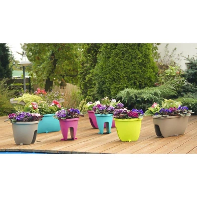Plastkon Balconia OVI balkónový květináč hnědá