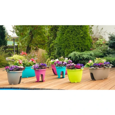 Plastkon Balconia OVI balkónový květináč hnědá