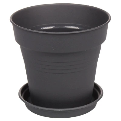 Plastkon Camelie 15 antracitová miska pod květináč