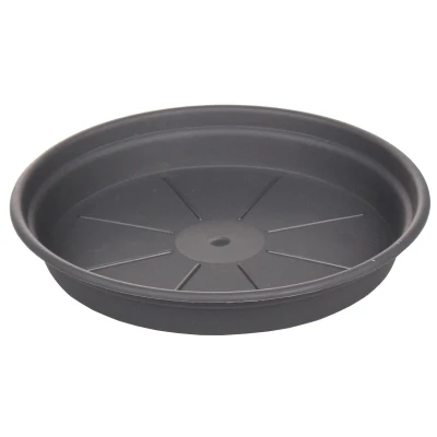 Plastkon Camelie antracitová 20 cm miska pod květináč